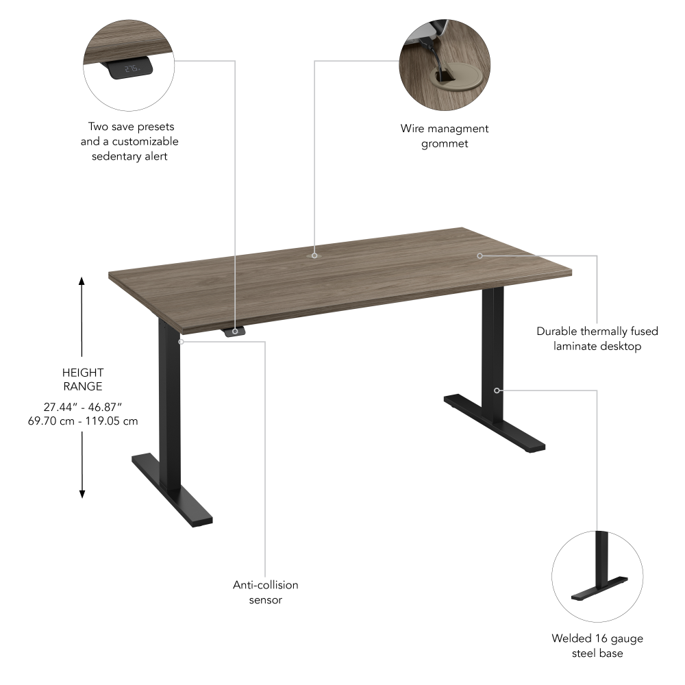 60W x 30D Height Adjustable Standing Desk