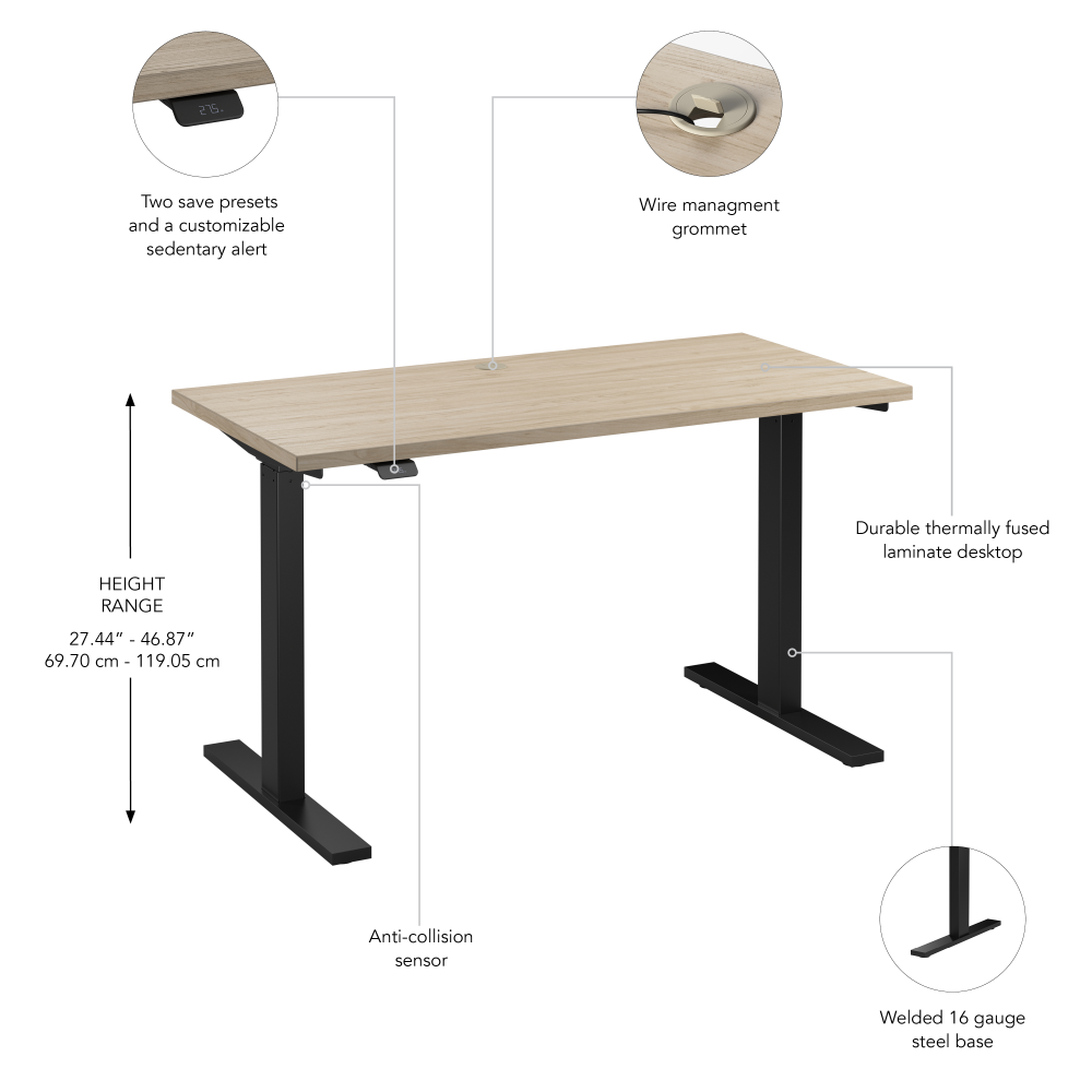 Move 60 Series 48W x 24D Electric Height Adjustable Standing Desk