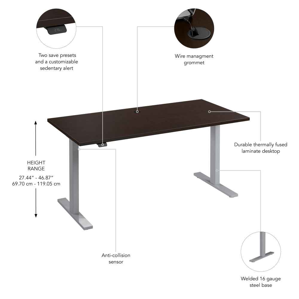 Move 60 Series 60W x 30D Electric Height Adjustable Standing Desk