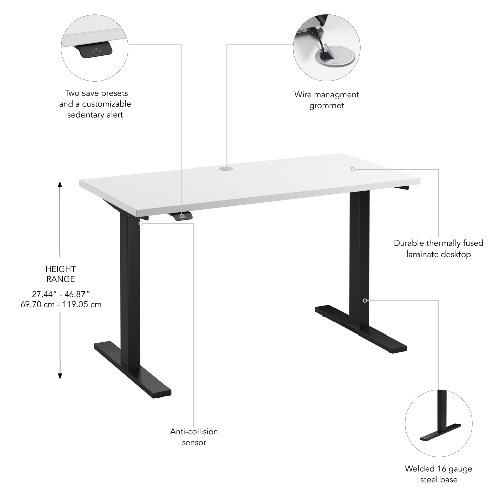 48W x 24D Height Adjustable Standing Desk