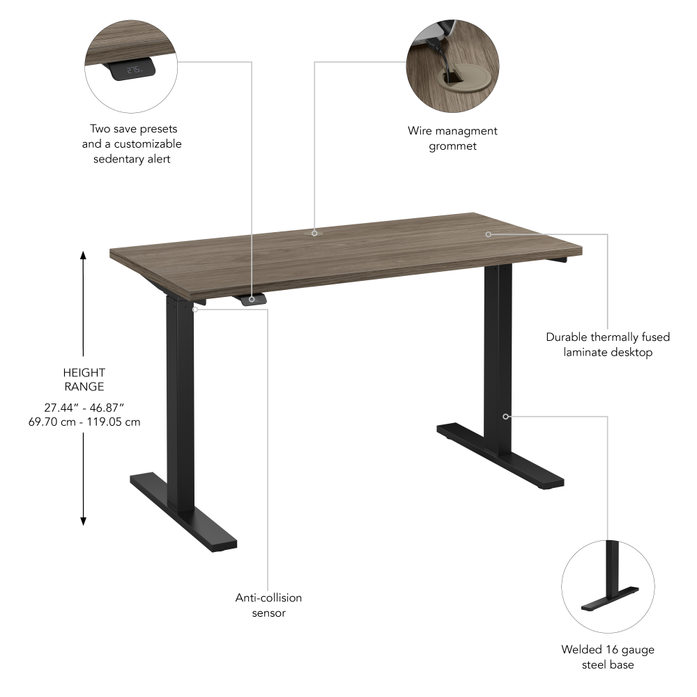 48W x 24D Height Adjustable Standing Desk