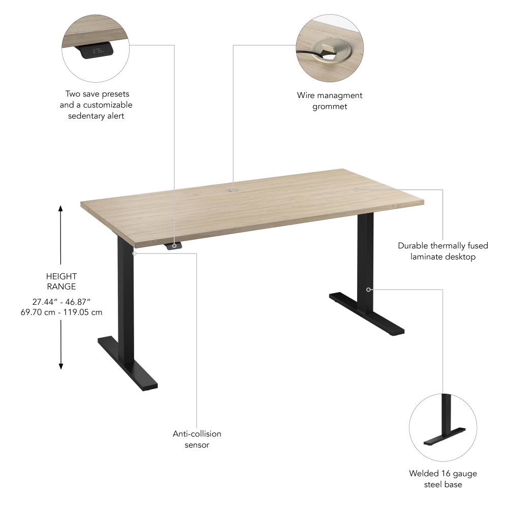 Move 60 Series 60W x 30D Electric Height Adjustable Standing Desk