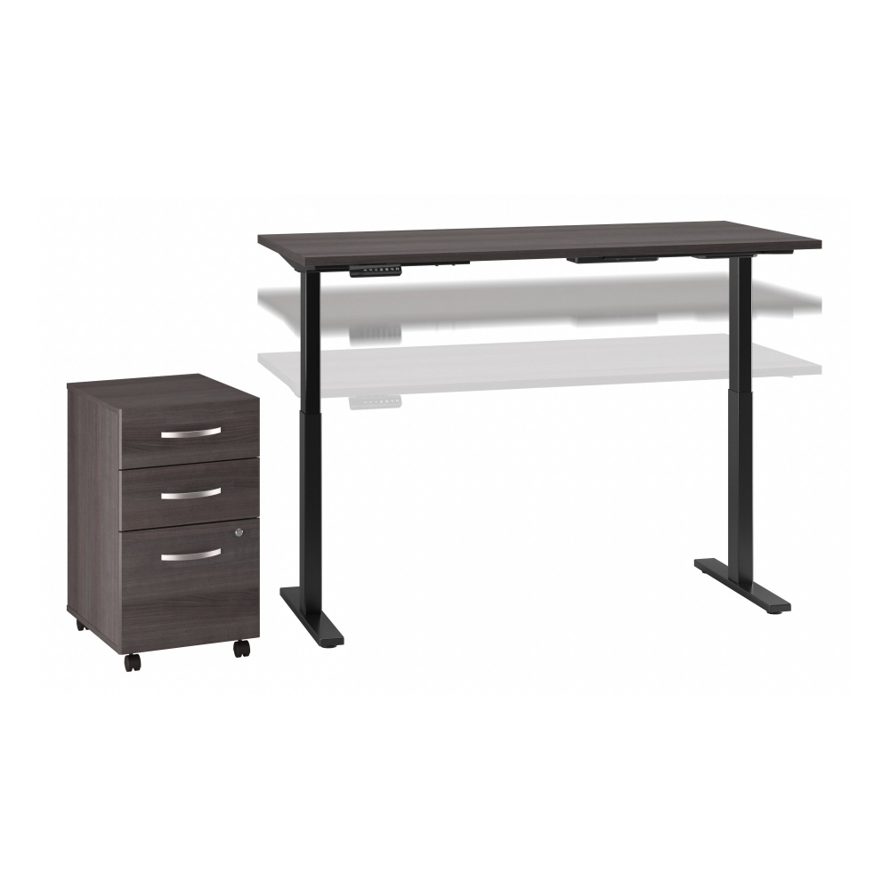 Move 60 Series 72W x 30D Height Adjustable Standing Desk with Storage