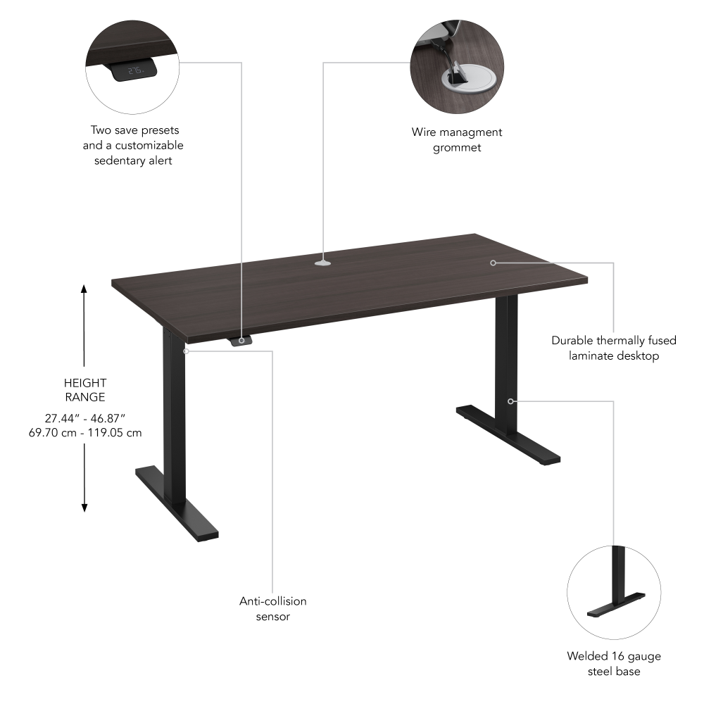 60W x 30D Height Adjustable Standing Desk