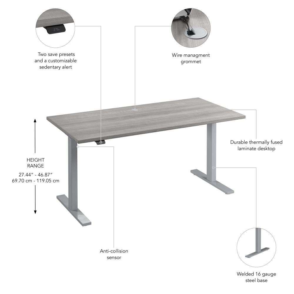 Move 60 Series 60W x 30D Electric Height Adjustable Standing Desk