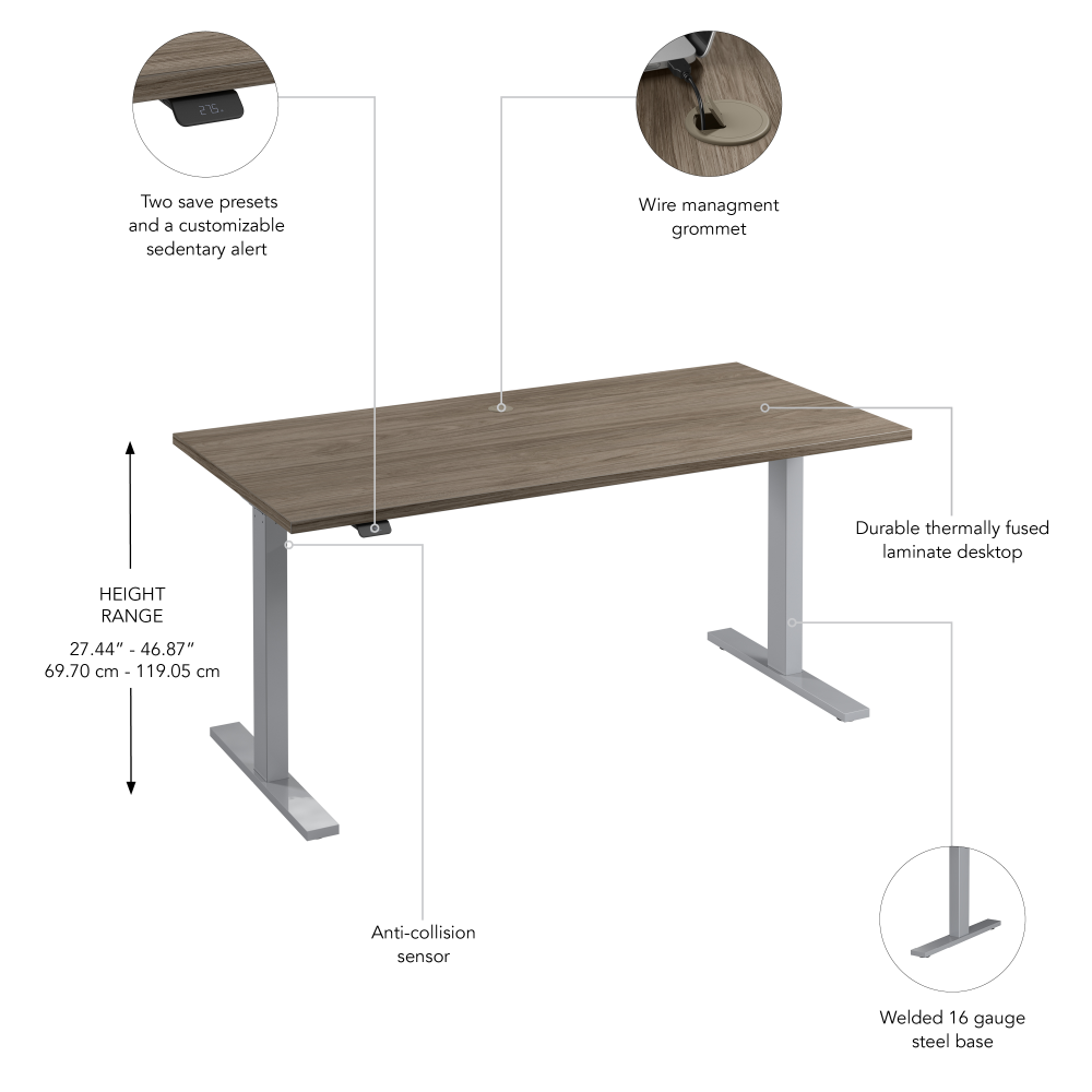 Move 60 Series 60W x 30D Electric Height Adjustable Standing Desk